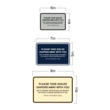 Signs ByLITA Classic Framed Please Take Soiled Diapers With You Wall or Door Sign