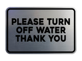 Signs ByLITA Classic Framed Please Turn Off Water Thank You Door or Wall Sign | Eco-Friendly Home Signs
