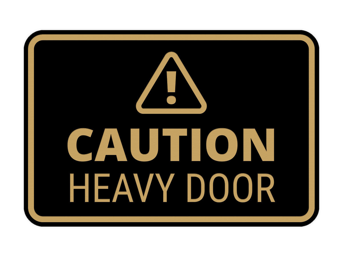 Signs ByLITA Classic Framed Caution Heavy Door Door or Wall Sign Easy Installation | Health And Safety | Building And Warning Signs