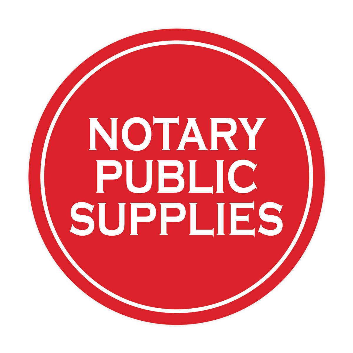 Signs ByLITA Circle Notary Public Supplies Wall or Door Sign