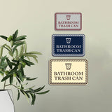 Signs ByLITA Classic Framed Bathroom Trash Can Vintage Bathroom Wall or Door Sign