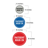 Signs ByLITA Circle Patient Sign In Wall or Door Sign