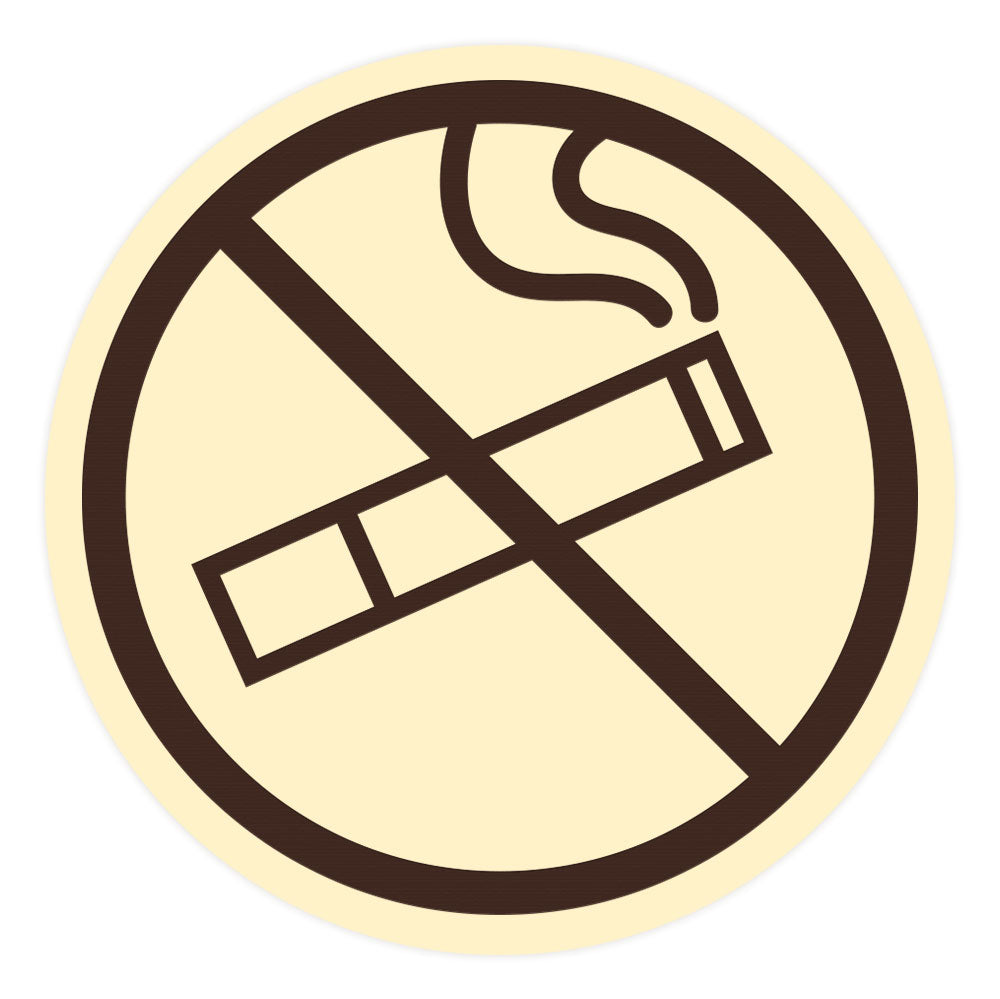Signs ByLITA Circle No Smoking Graphic Door or Wall Sign | Easy Installation | Durable Construction | Promote Health And Safety | Caution Warning Sign for Home, Business and Office Spaces