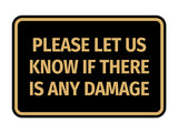 Signs ByLITA Classic Framed Please Let Us Know If There Is Any Damage Door or Wall Sign | Eco-Friendly Home Signs