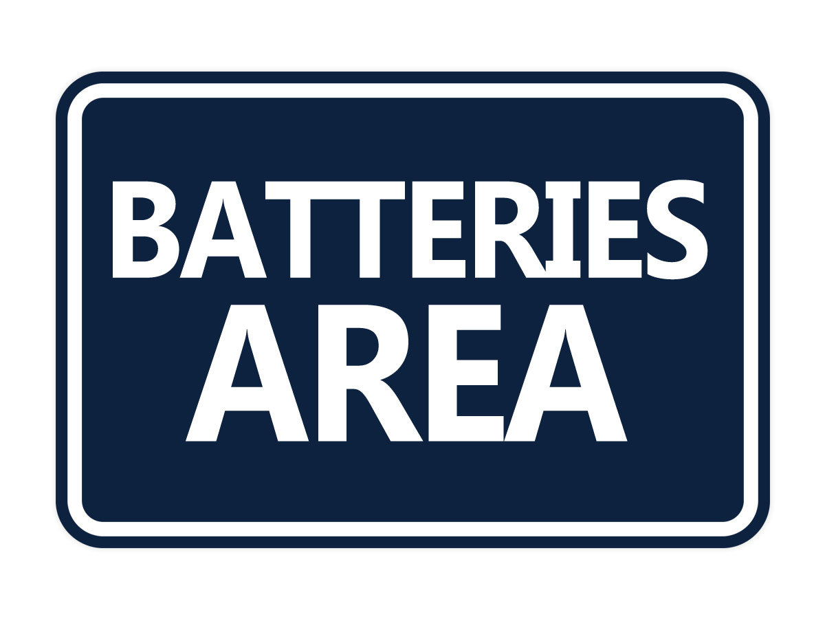 Signs ByLITA Classic Framed Batteries Area Wall or Door Sign