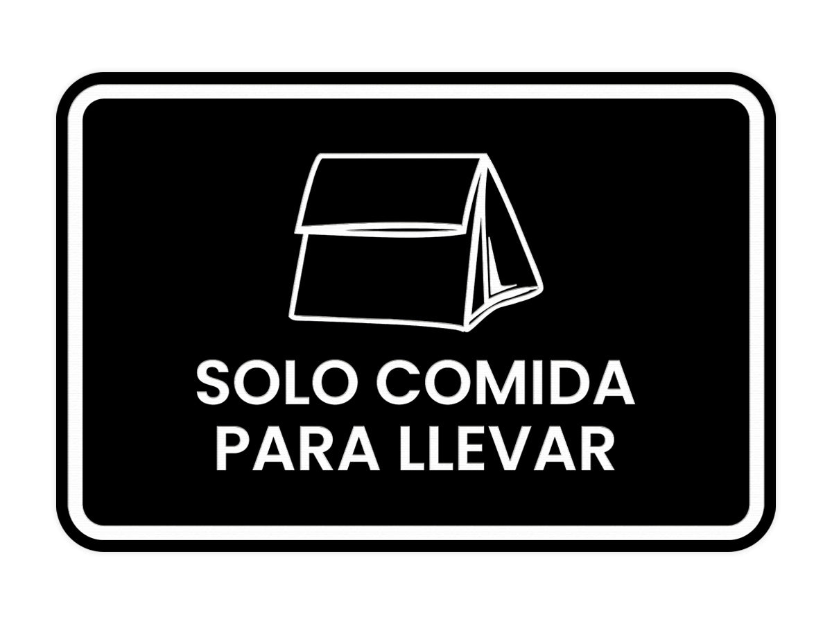 Signs ByLITA Classic Framed Solo Comida para llevar Door or Wall Sign