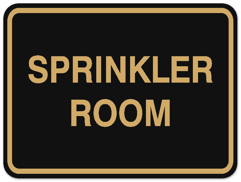 Signs ByLITA Classic Framed SPRINKLER ROOM Door or Wall Sign Durable ABS Plastic | Laser Engraved | Easy Installation | Elegant Design