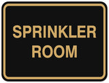Signs ByLITA Classic Framed SPRINKLER ROOM Door or Wall Sign Durable ABS Plastic | Laser Engraved | Easy Installation | Elegant Design