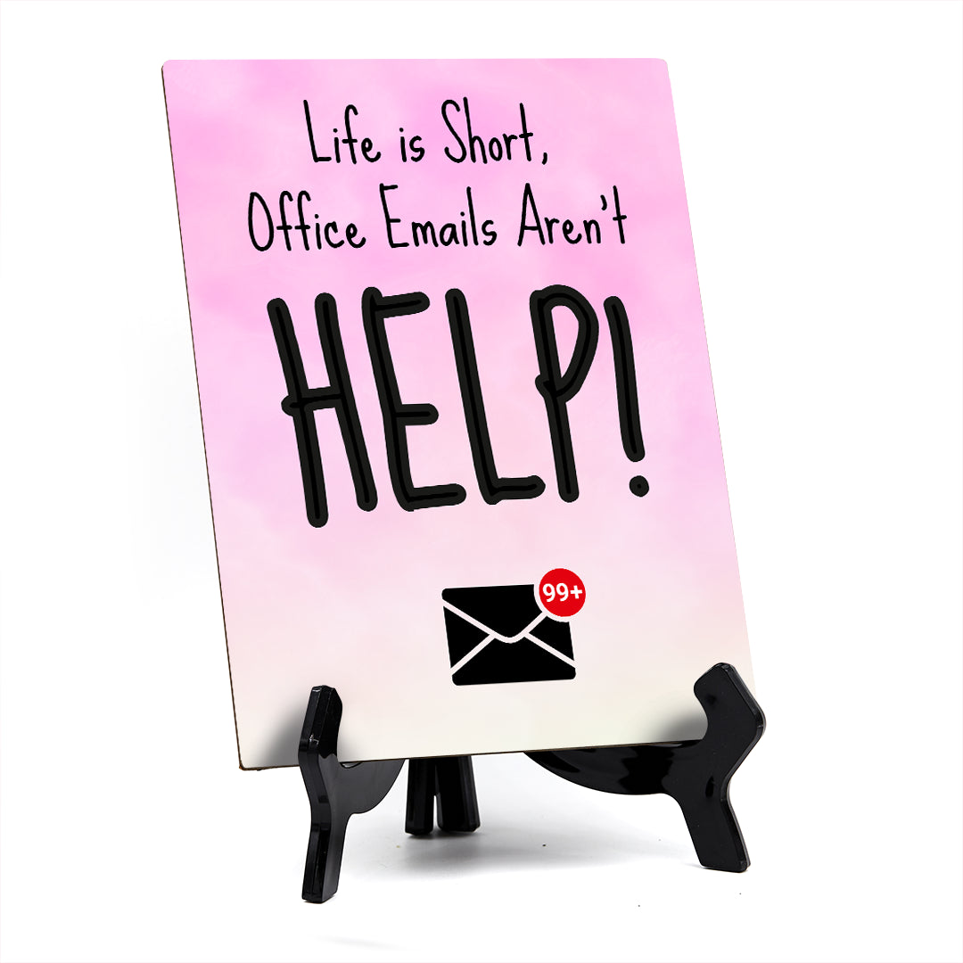 Funny Welcome Back to the Office| 6 x 8" Table Signs With Acrylic Easel | Office & Work Decor | Return to the Office Humor