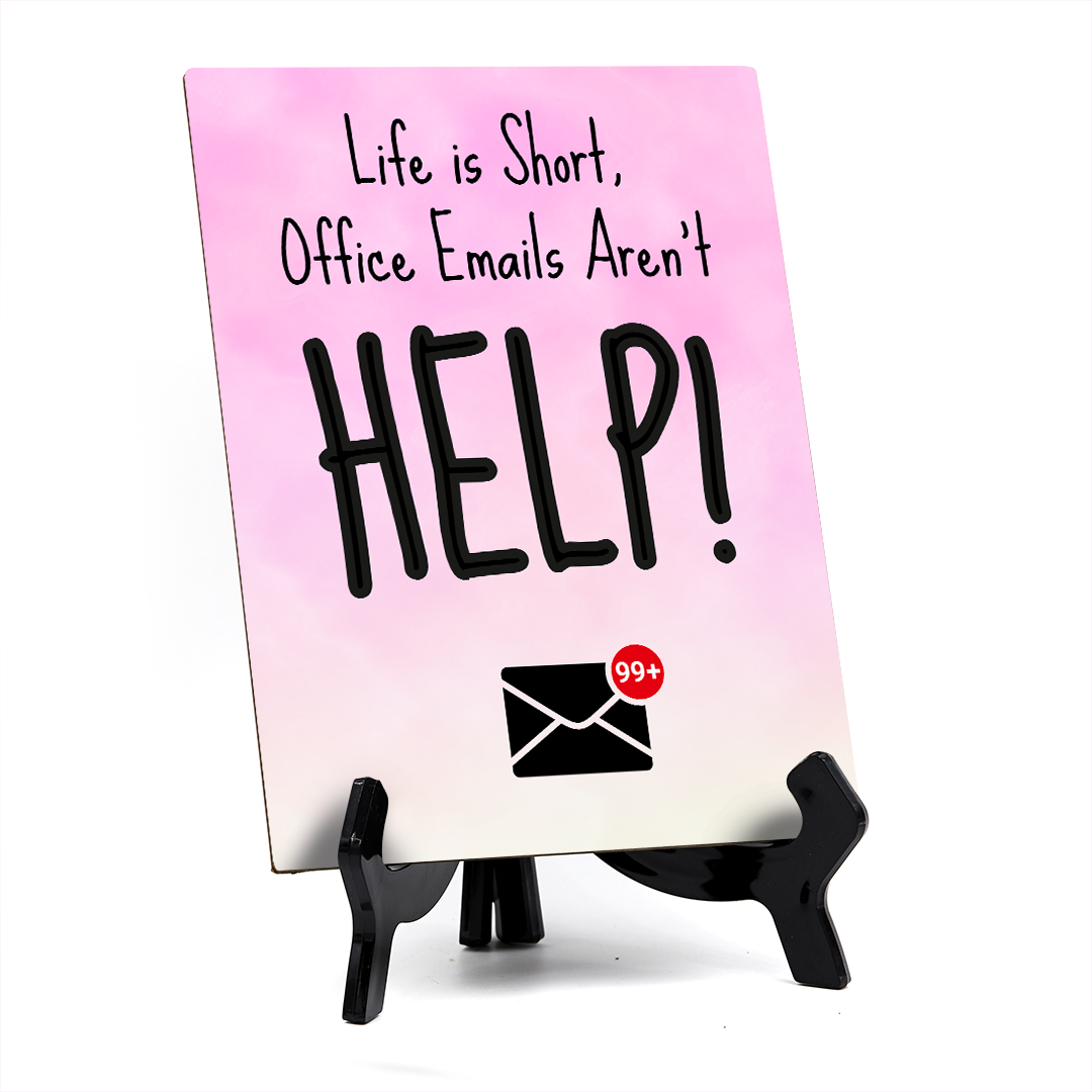 Funny Welcome Back to the Office| 6 x 8" Table Signs With Acrylic Easel | Office & Work Decor | Return to the Office Humor