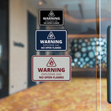 Signs ByLITA Classic Framed Warning: Explosive Gas - No Open Flames Door or Wall Sign Easy Installation | Health And Safety | Building And Warning Signs