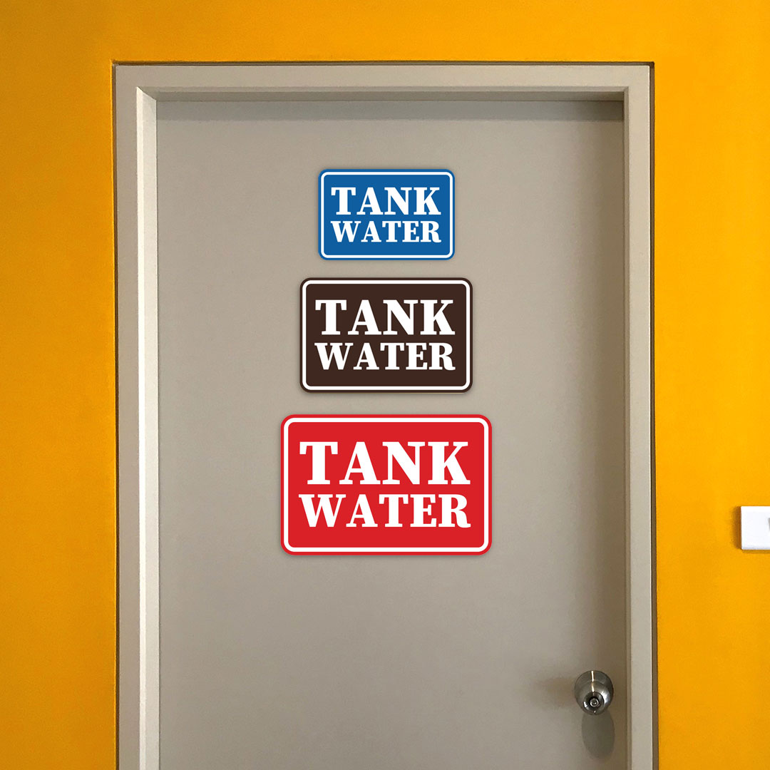 Signs ByLITA Classic Framed Tank Water Door or Wall Sign | Eco-Friendly Home Signs
