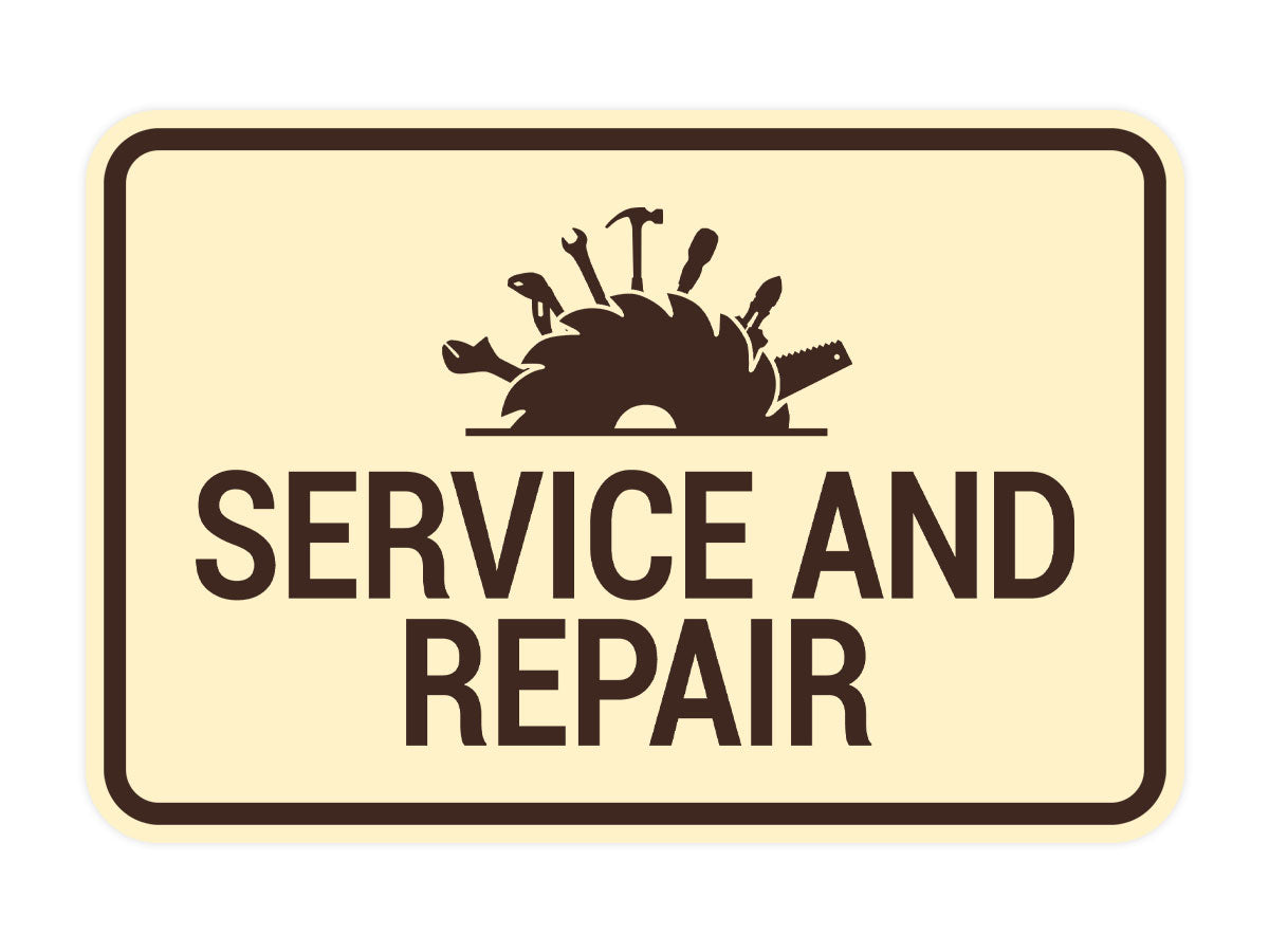 Signs ByLITA Classic Framed Service and Repair Wall or Door Sign