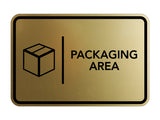 Signs ByLITA Classic Framed Packaging Area Door or Wall Sign Easy Installation | Health And Safety | Building And Hospitality Signs