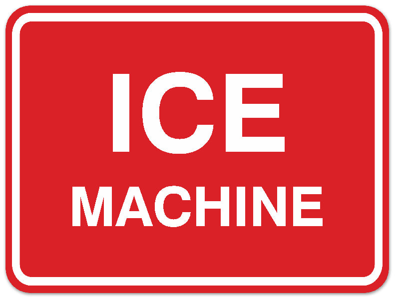 Signs ByLITA Classic Framed Ice Machine Sign - Easy Installation | Durable Wall or Door