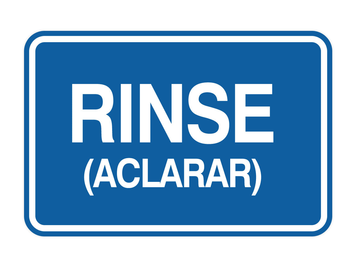 Signs ByLITA Classic Framed Rinse (Aclarar) Wall or Door Sign