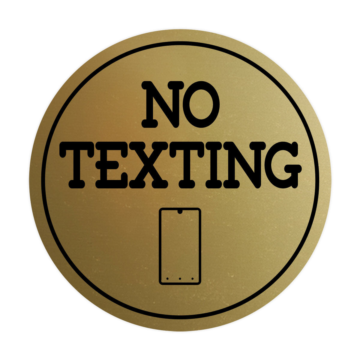Signs ByLITA Circle No texting (Cellphone) Wall or Door Sign