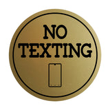 Signs ByLITA Circle No texting (Cellphone) Wall or Door Sign