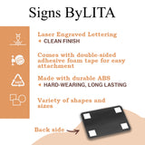 Signs ByLITA Classic Framed TRASH Door or Wall Sign Durable ABS Plastic | Laser Engraved | Easy Installation | Elegant Design