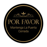 Signs ByLITA Circle Por favor Mantenga La Puerta Cerrada Wall or Door Sign
