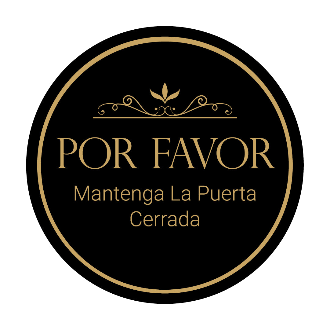 Signs ByLITA Circle Por favor Mantenga La Puerta Cerrada Wall or Door Sign