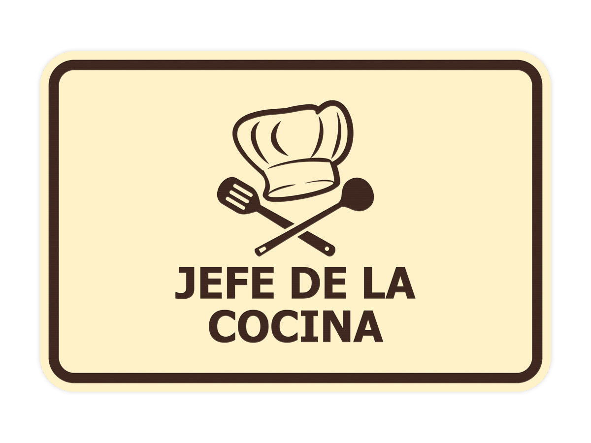 Signs ByLITA Classic Framed Jefe de la Cocina Door or Wall Sign