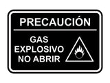 Signs ByLITA Classic Framed Precaución Gas Explosivo - No Abrir Door or Wall Sign Easy Installation | Health And Safety | Building And Hospitality