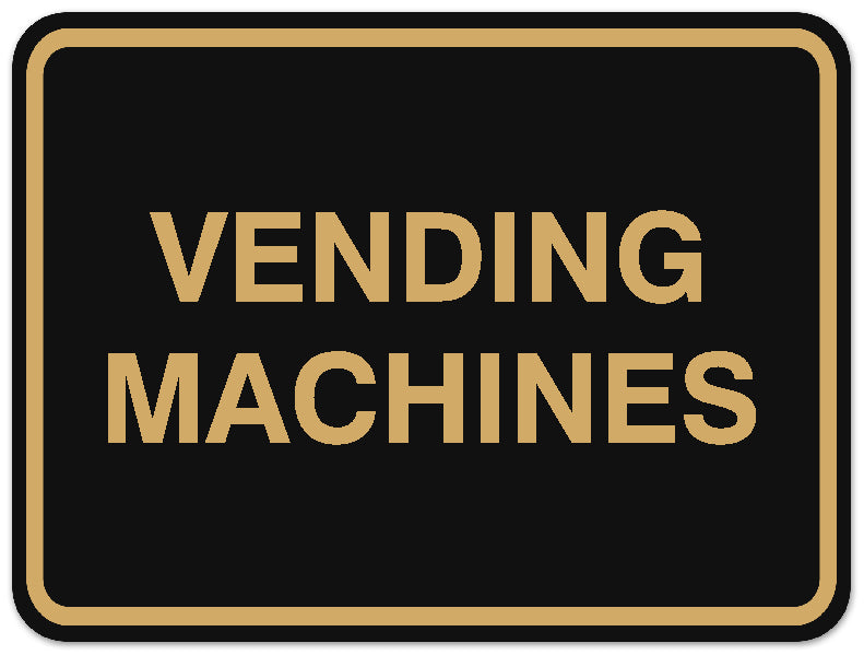 Signs ByLITA Classic Framed Vending Machines Sign | Durable Material | Office