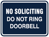 Signs ByLITA Classic Framed NO SOLICITING DO NOT RING DOORBELL Door or Wall Sign Durable ABS Plastic | Laser Engraved | Easy Installation | Elegant Design