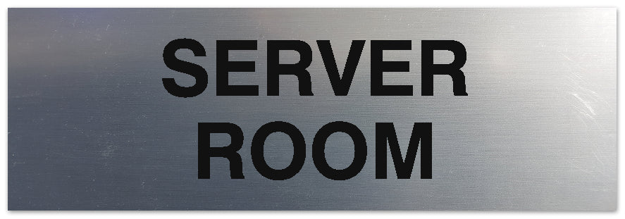 Signs ByLITA Basic Server Room Sign - Laser-Engraved Lettering | Durable ABS Plastic | Vibrant Colors | Powerful Foam Tape