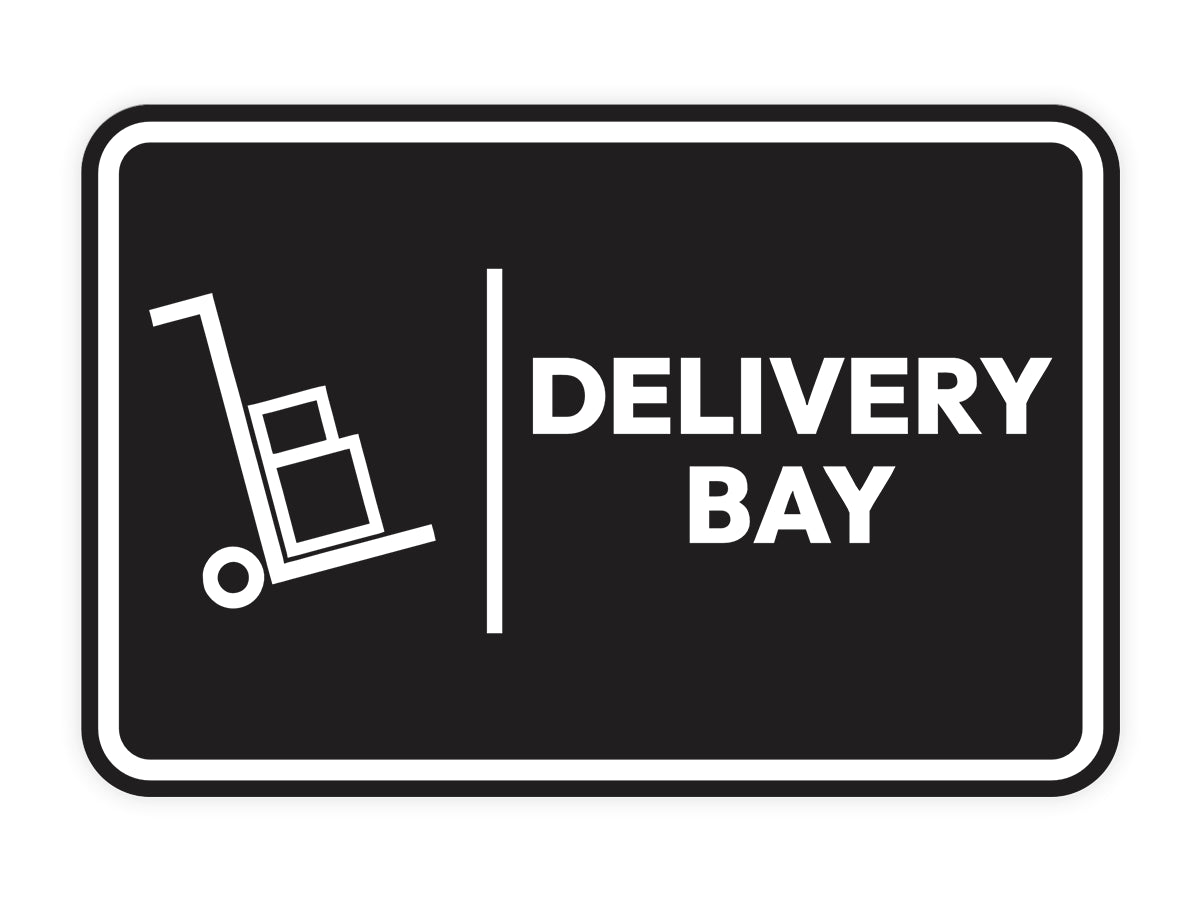 Signs ByLITA Classic Framed Delivery Bay Door or Wall Sign Easy Installation | Health And Safety | Building And Hospitality Signs