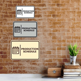 Signs ByLITA Classic Framed Production Schedule Door or Wall Sign Easy Installation | Health And Safety | Building And Hospitality Signs