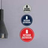 Signs ByLITA Circle Outdoor Bathroom Wall or Door Sign