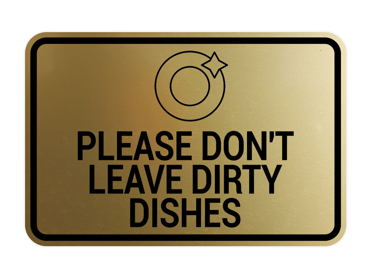 Signs ByLITA Classic Framed Please Don't leave Dirty Dishes On this Sink Wall or Door Sign