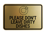 Signs ByLITA Classic Framed Please Don't leave Dirty Dishes On this Sink Wall or Door Sign