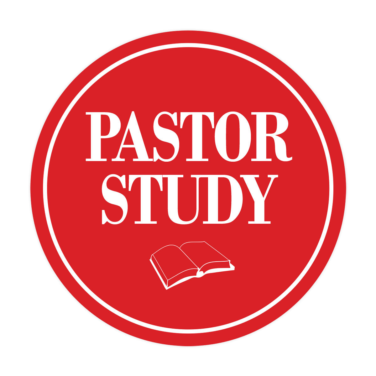 Signs ByLITA Circle Pastor Study Wall or Door Sign