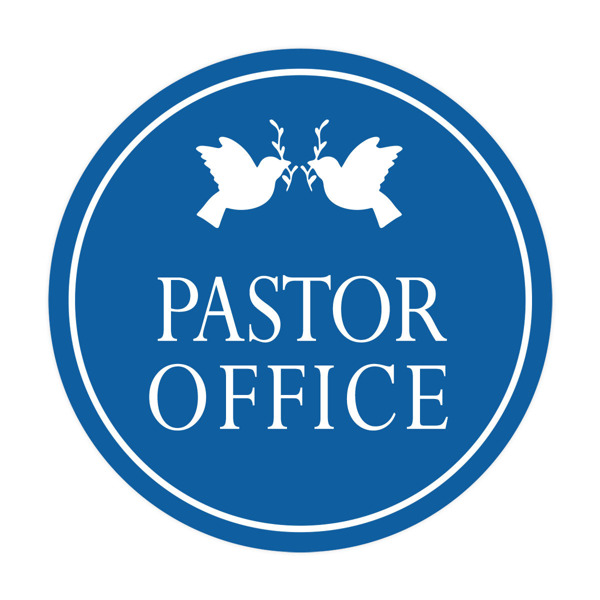 Signs ByLITA Circle Pastor Office Wall or Door Sign