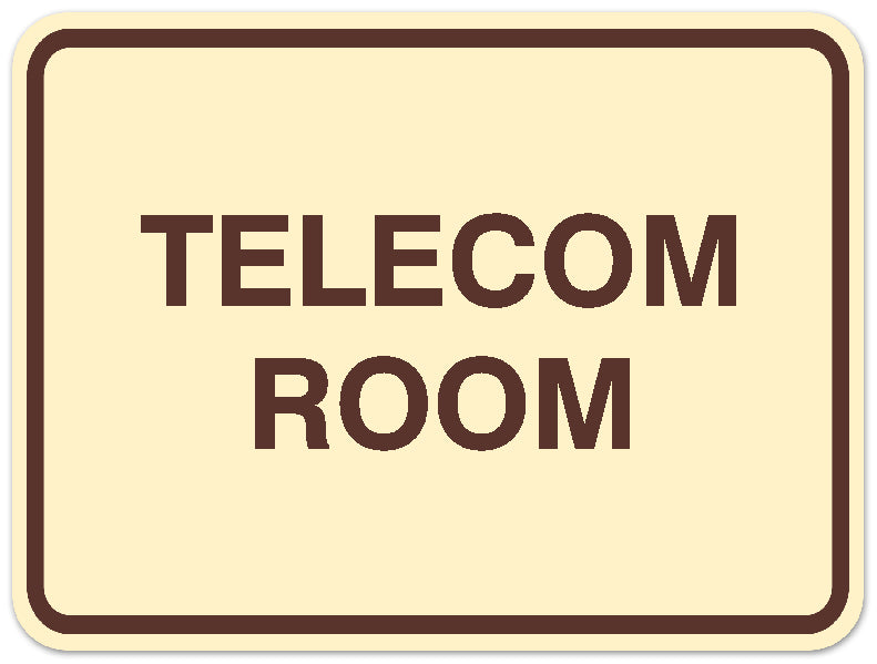 Signs ByLITA Classic Framed Telecom Room Sign | Durable Material | Office