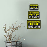 Classic Framed Plus Good Housekeeping Is The Key To Safety! Door or Wall Sign | Office Housekeeping Signage