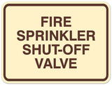 Signs ByLITA Classic Framed Fire Sprinkler Shut Off Sign - Easy Installation | Durable Wall or Door