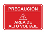 Signs ByLITA Classic Framed Precaución Area de Alto Voltaje Door or Wall Sign Easy Installation | Health And Safety | Building And Hospitality