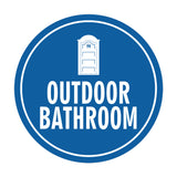 Signs ByLITA Circle Outdoor Bathroom Wall or Door Sign