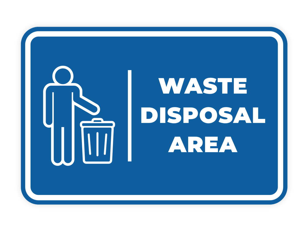 Signs ByLITA Classic Framed Waste Disposal Area Door or Wall Sign Easy Installation | Health And Safety | Building And Hospitality Signs