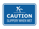 Signs ByLITA Classic Framed Caution: Slippery When Wet Door or Wall Sign Easy Installation | Health And Safety | Building And Warning Signs