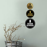 Signs ByLITA Circle Outdoor Bathroom Wall or Door Sign