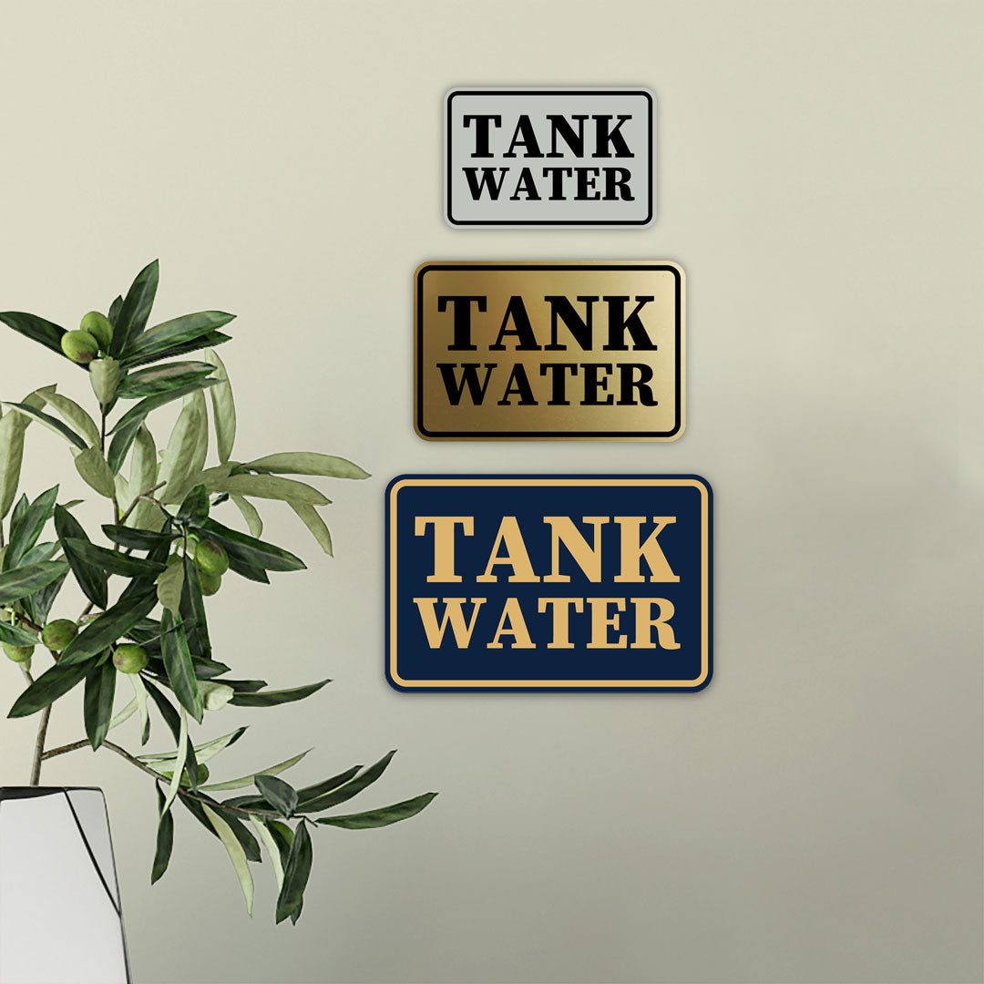 Signs ByLITA Classic Framed Tank Water Door or Wall Sign | Eco-Friendly Home Signs