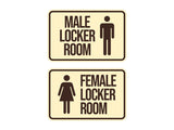 Signs ByLITA Classic Framed Male and Female Locker Room Wall or Door Sign