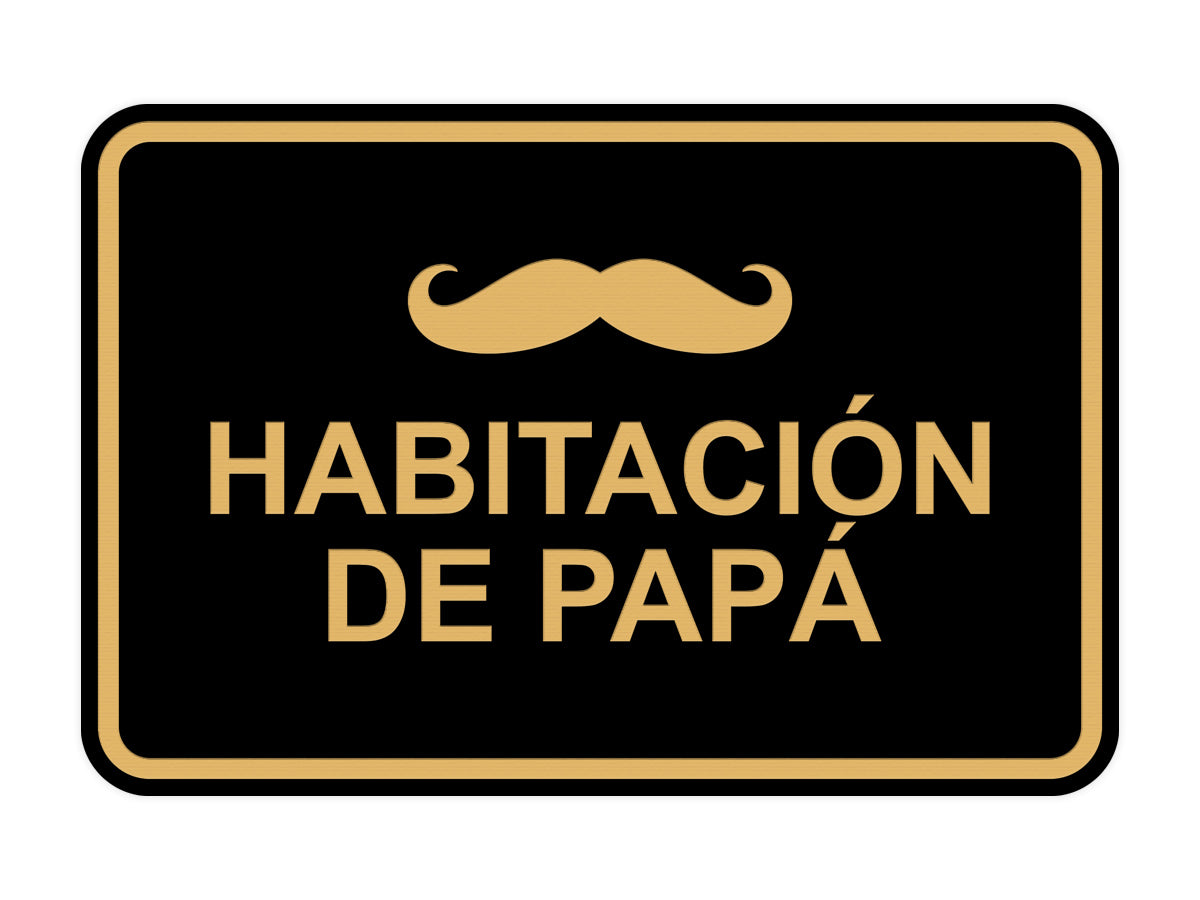 Signs ByLITA Classic Framed Habitación de papá Door or Wall Sign