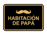 Signs ByLITA Classic Framed Habitación de papá Door or Wall Sign
