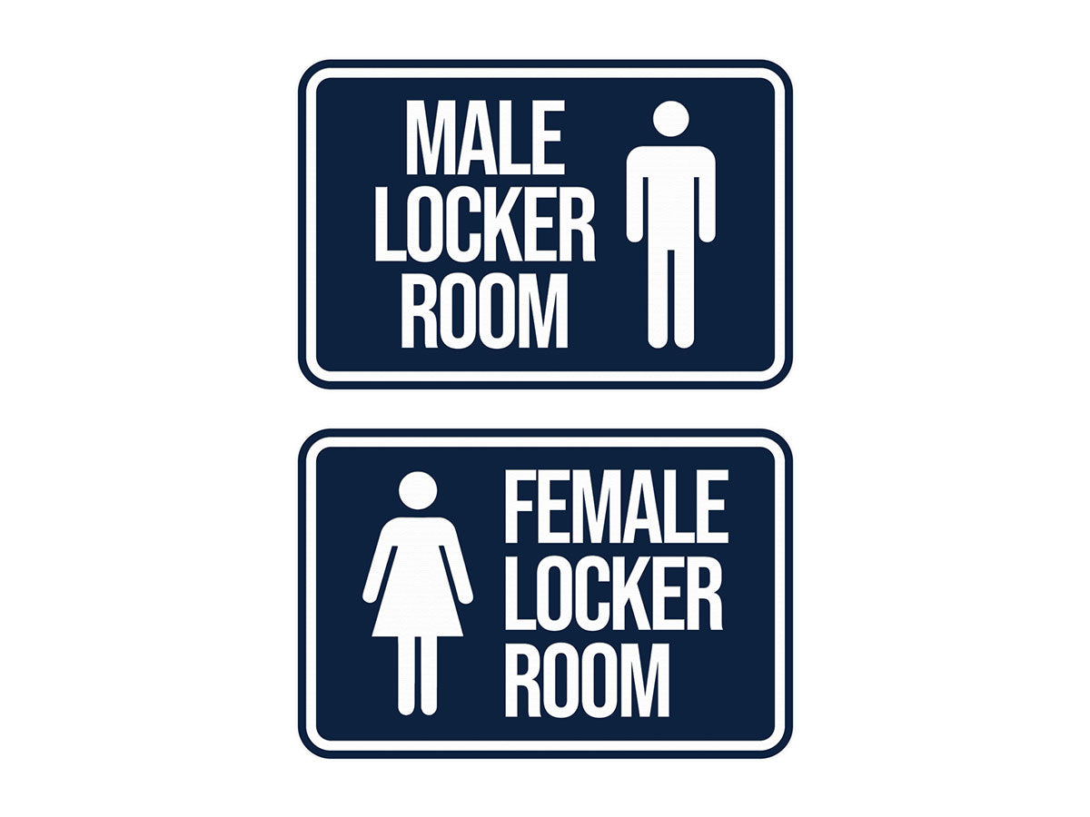 Signs ByLITA Classic Framed Male and Female Locker Room Wall or Door Sign